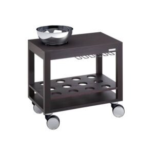 Sambonet Tokyo wijntrolley in donker hout