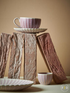 Fine2dine Dune Pink kop en schotel