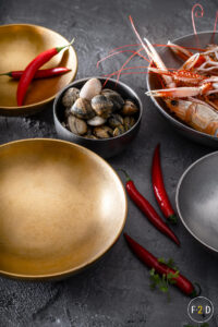 Fine2Dine Host RVS kommen in goud en zilver